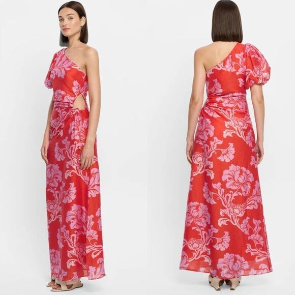 ANTHROPOLOGIE | KIVARI | Olina One Shoulder Maxi Dress | sz 8 | new nwt - Picture 13 of 16